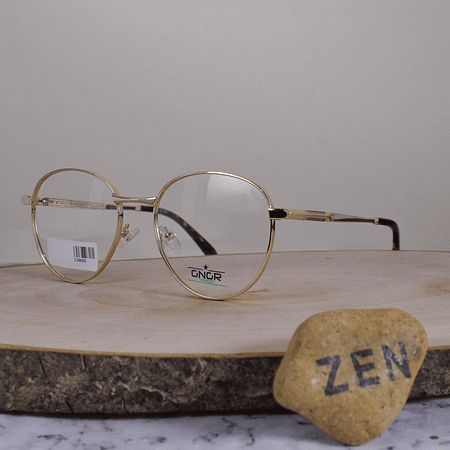 Onor ZG9009 C3 Metálica Redonda Dorada Flex Brazo Dorado Terminal Acetato Carey