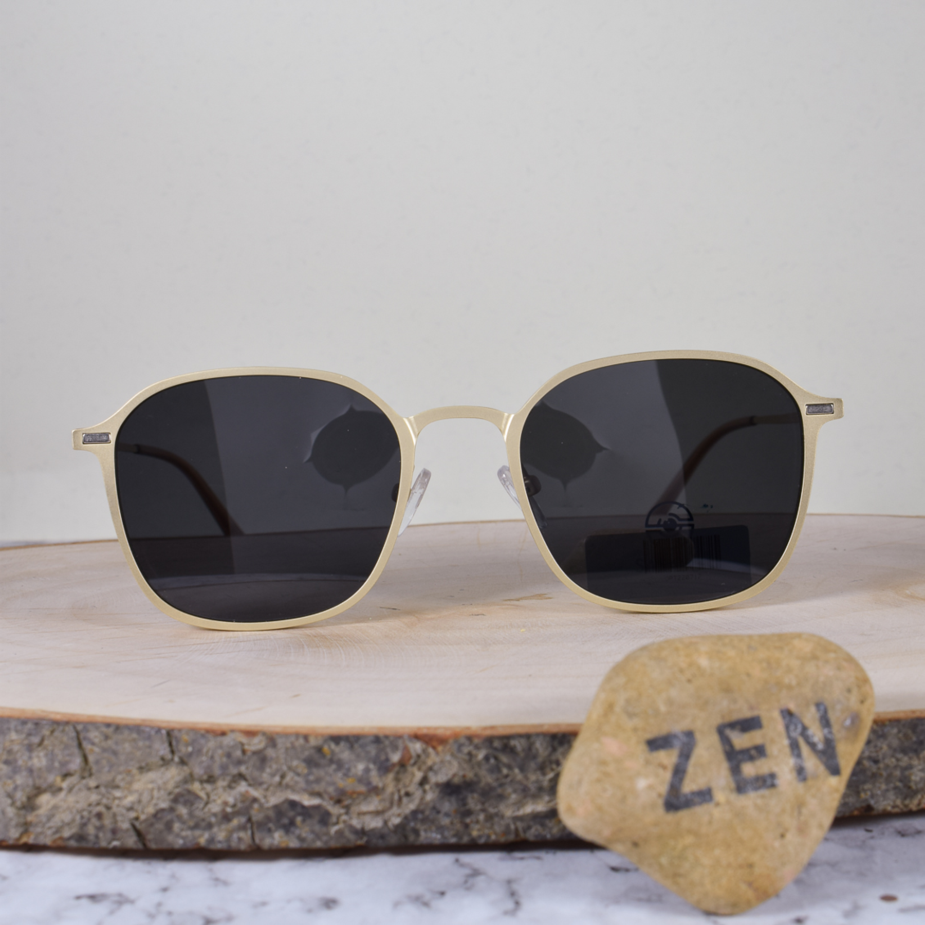 ZEN 7033 Metálica Hexagonal Cuadrada Sobre Puesto Gris Flex Terminal Acetato Naranja Translúcido