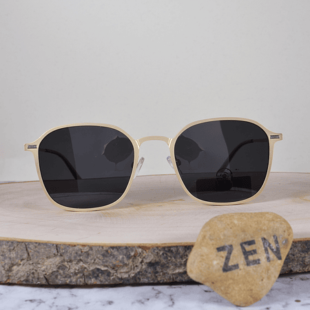 ZEN 7033 Metálica Hexagonal Cuadrada Sobre Puesto Gris Flex Terminal Acetato Naranja Translúcido