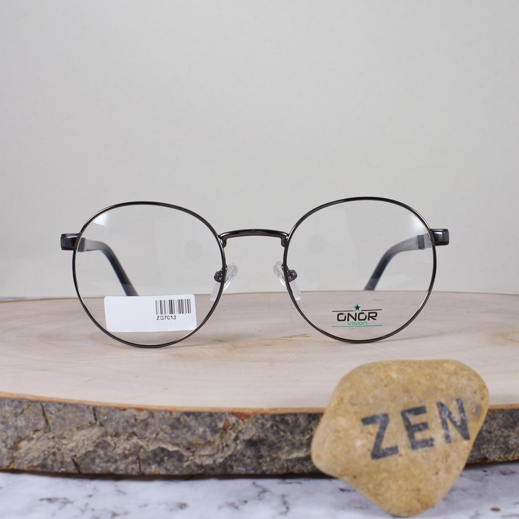 Onor ZG7013 C1 Metálica Redonda Gris Flex Brazo Metálico Detallado Terminal Acetato Negro