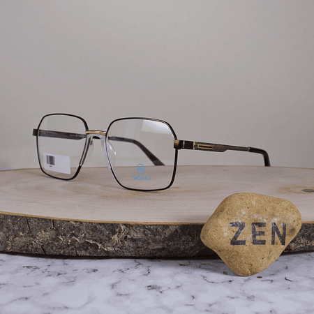 ZEN 62807 C3 Metálica Hexagonal Cuadrada Dorado Café Crobizo Flex Brazo Detallado Dorado Terminal Acetato Café