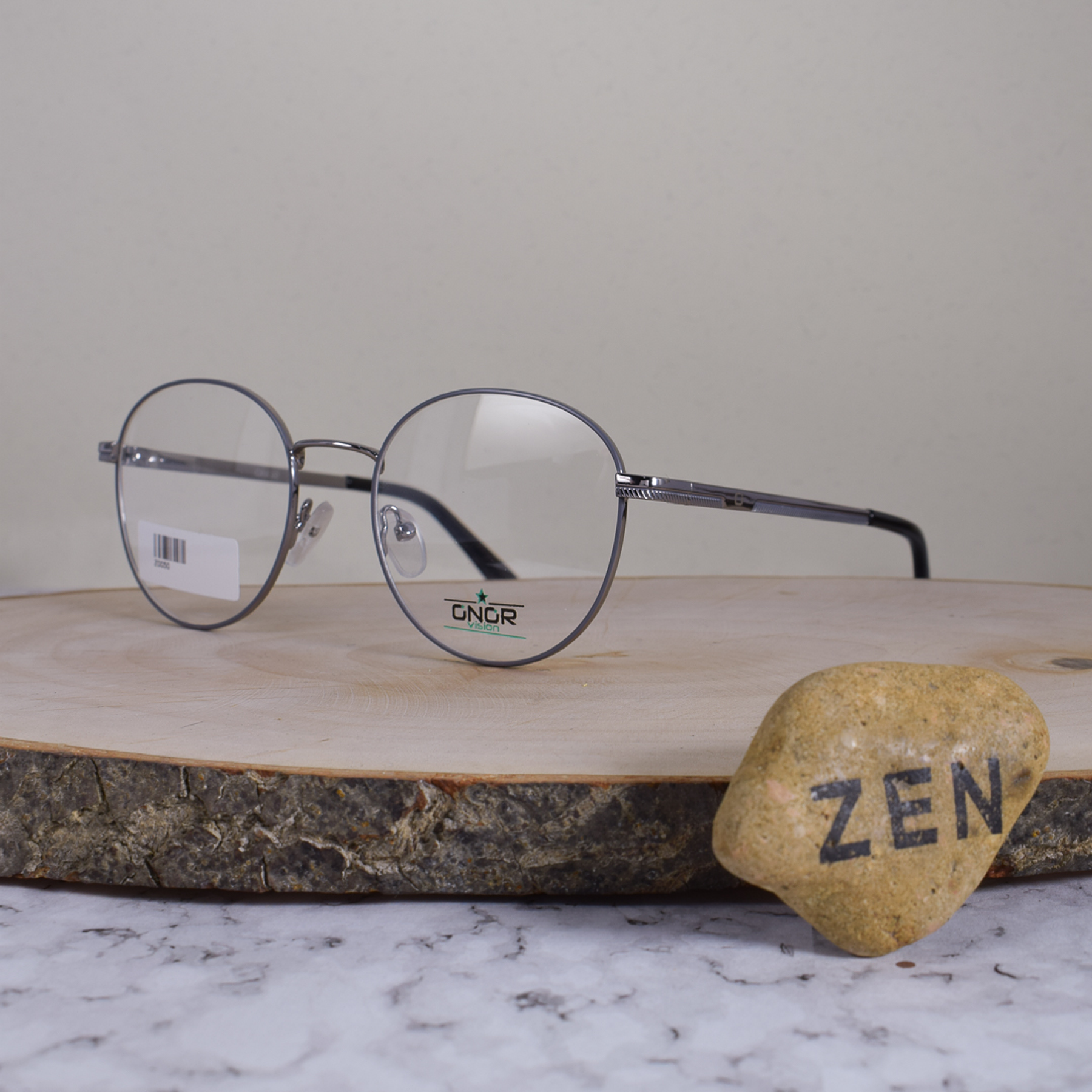 Onor Z0050 C4 Metálica Redonda Plateado Gris Flex Brazo Metálico Detallado Terminal Acetato Negro