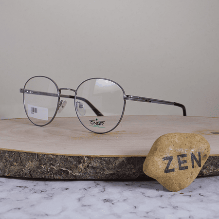 Onor Z0050 C4 Metálica Redonda Plateado Gris Flex Brazo Metálico Detallado Terminal Acetato Negro