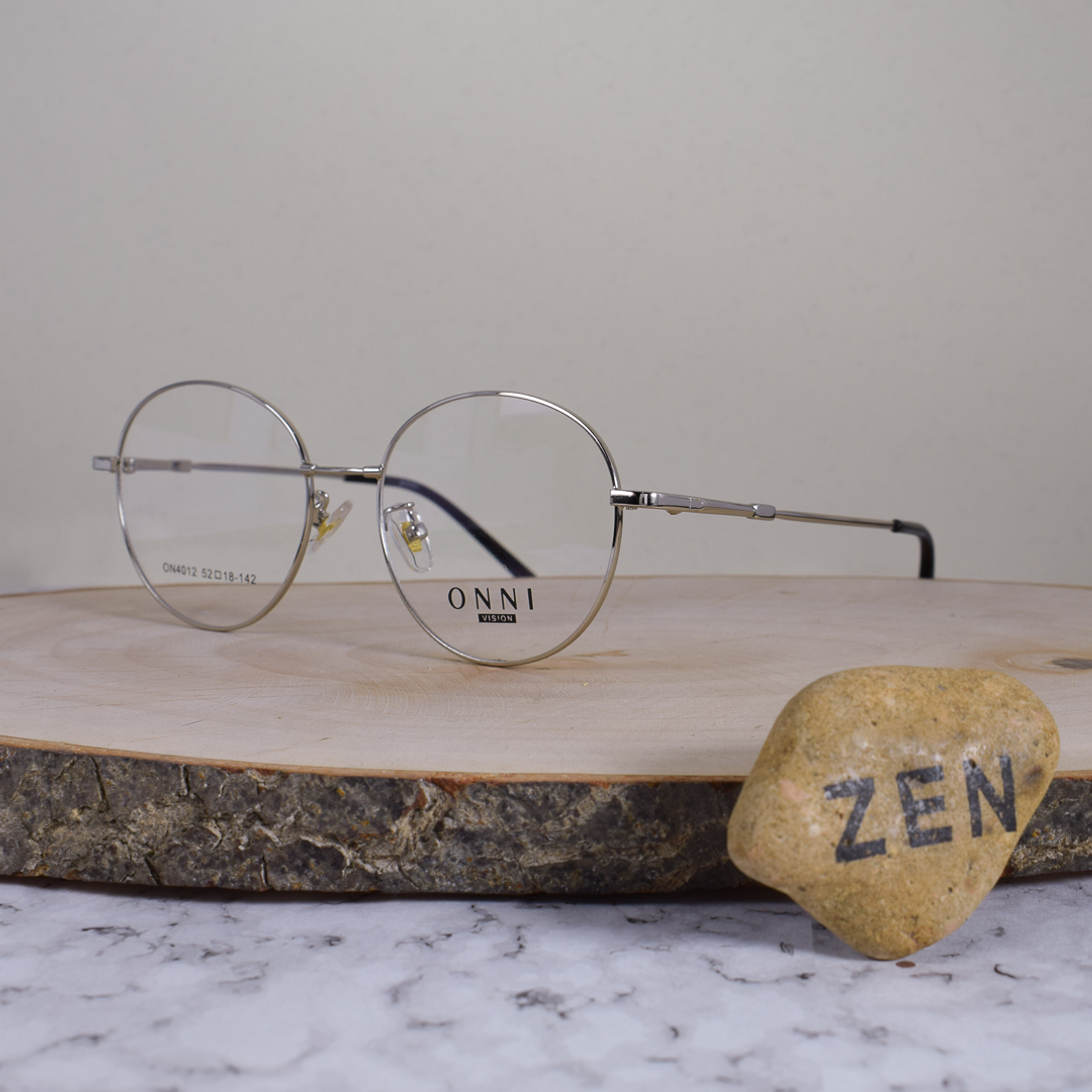 Onni ON4012 C4 Metálica Redonda Plateada Brazo Metálico Terminal Acetato Negro