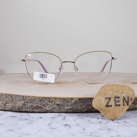 Essential ES001 C3 Metálica Agatada Semi Ovalada Dorado Café Aro Escarchado Colores Varios Flex Brazo Metálico Dorado Terminal Acetato Rosa