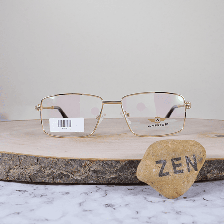 Aviator AV5874 C5 Metálica Cuadrada Dorado Brazo Metálico Ornamentado Dorado Terminal Acetato Carey