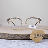 ZEN 95537 C13 Metálica Cuadrada Semi Agatada Dorado Animal Print Flex Brazo Metálico Terminal Acetato Carey