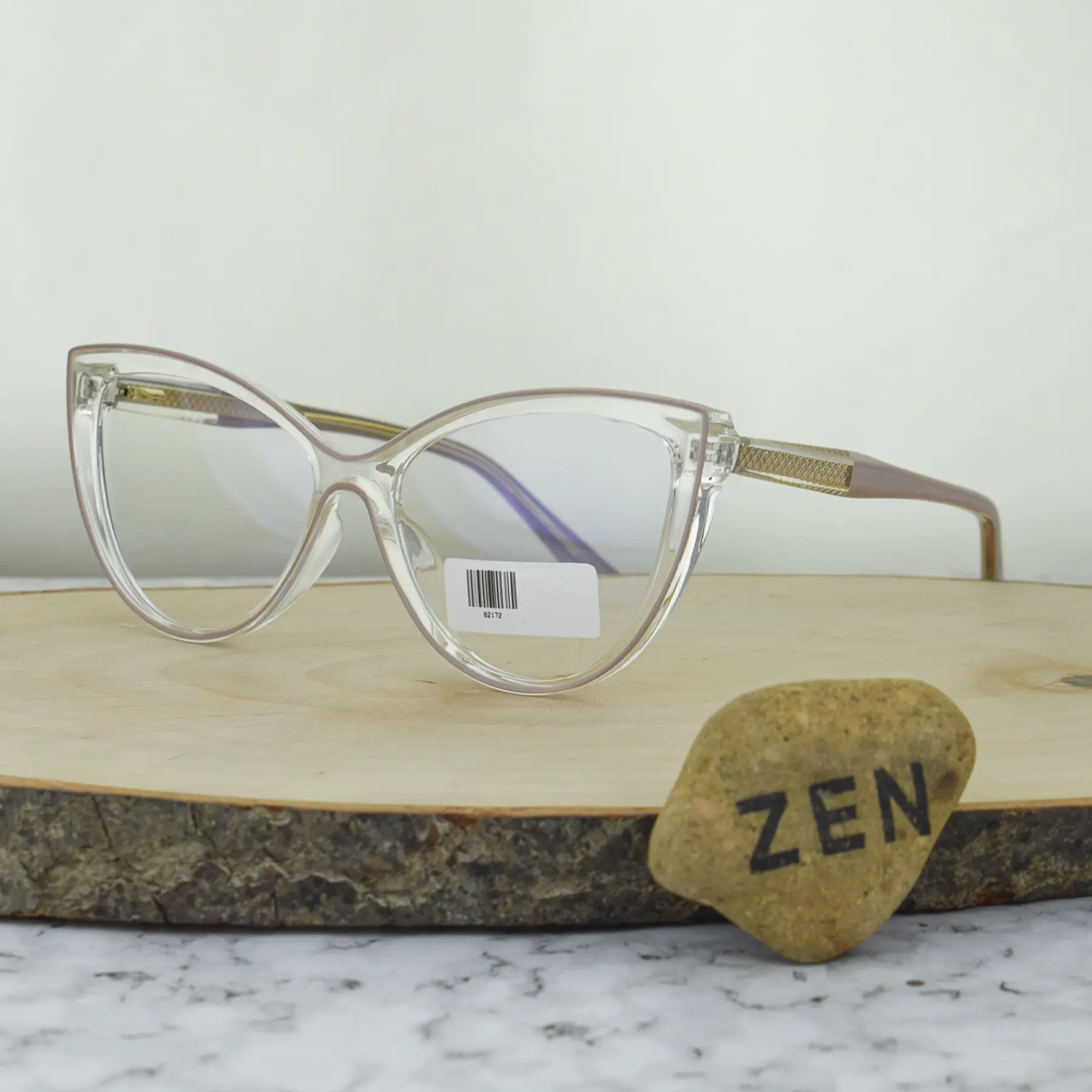 ZEN 82172 C7 TR90 Agatada Tipo Cristal Transprente Detalles Nude