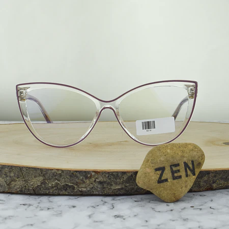 ZEN 82172 C2 TR90 Agatada Tipo Cristal Transparente Detalles Lila 