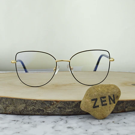 ZEN 97736 COL1 Agatada Metalica Negro Dorado Detalles Escarchados 