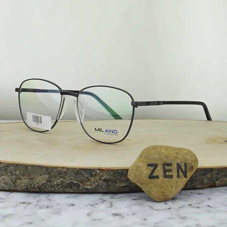 Milano MI599 C3 Metalica Semi Cuadrada Gris Puente Anatomico Mate Brazo Negro Flex 