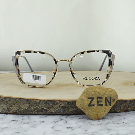 Eudora TR3069 TR90 Agatada Cuadrada Animal Print Detalles Lila