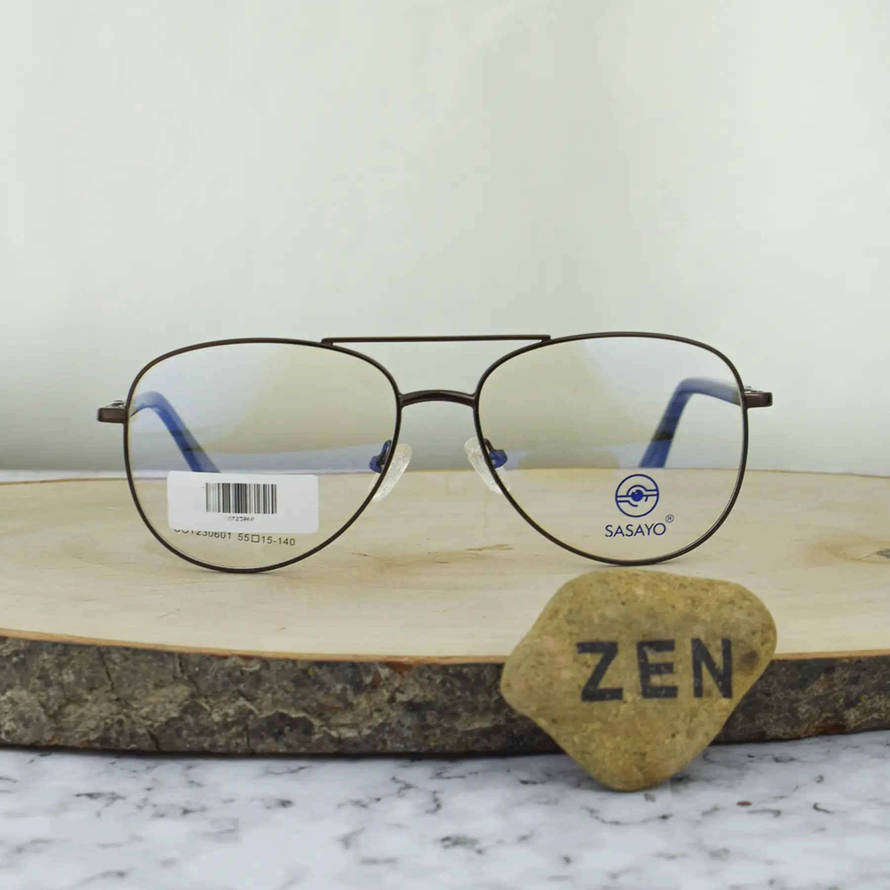 ZEN COT230601 C4 Aviador Café Cromado Brazo Recubierto TR90  