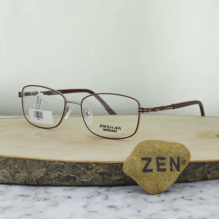 Amshar  AM8698 C12 Metalica Rectangular Rojo Oscuro con Detalles Plata