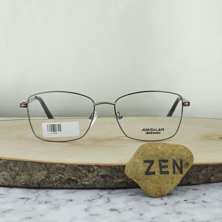 Amshar AM8753 C12 Metalica Semi Rectangular Plata Rojo 