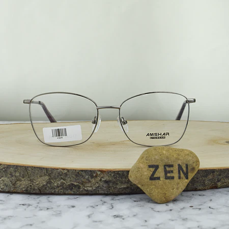 Amshar AM8719 C12 Metalica Semi Cuadrada Roja Plata Brazo Flex