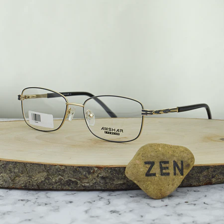 Amshar AM8698 C3 Metalica Rectangular Gris Brazo Flex Negro Detalles Dorados