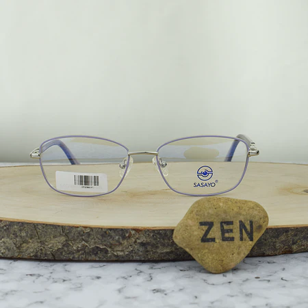 ZEN COT230610 C1 Metalica Rectangular Lila Plata Brazo Flex Recubierto TR90