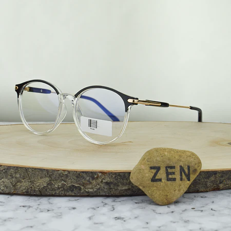 ZEN TR90 991006 C7 Redonda Bicolor Negro Transparente