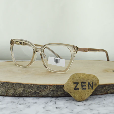 ZEN 83627 C3 TR90 Agatada Nude Traslucido Brazo Flex Detalles Dorados