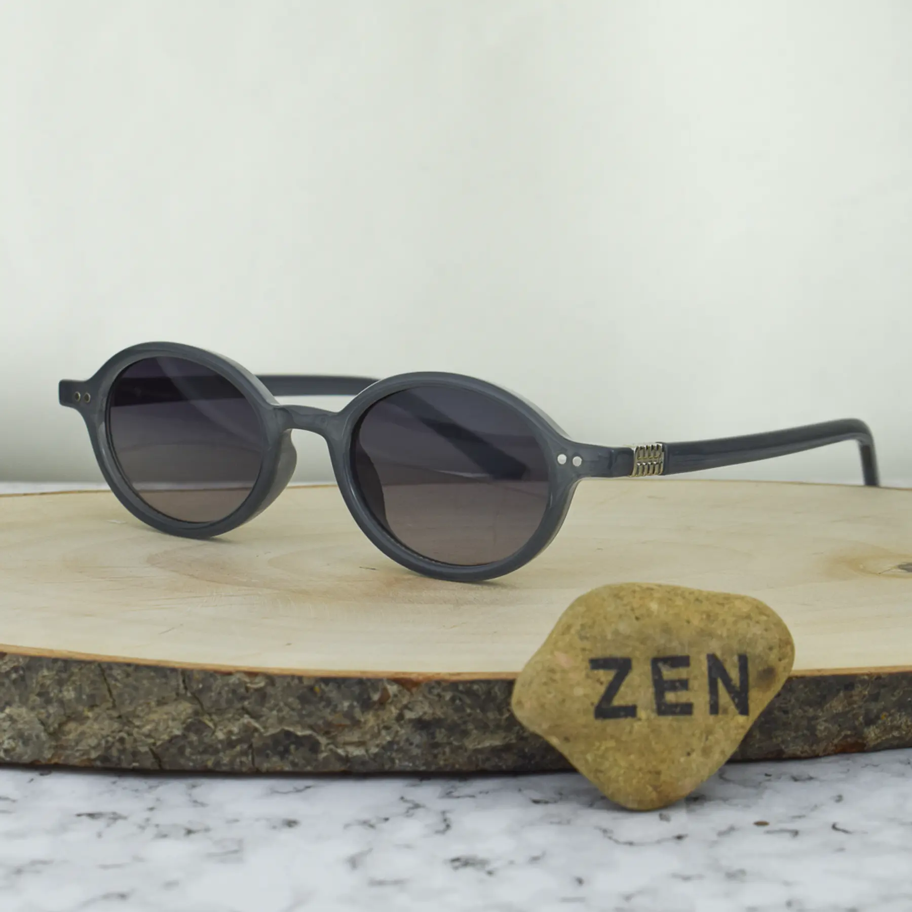 ZEN SOL M9511 C3 Acetato Ovalada Gris Mate 