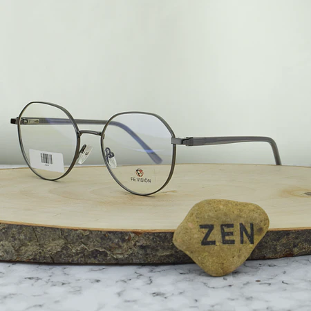 Fe Vision 82010 C6 Metalica Hexagonal Redonda Gris Oscuro Brazo Flex TR90