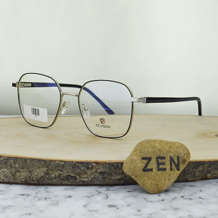 Fe Vision 82002 C3 Metaliza Hexagonal Negro Plata Brazo Flex TR90