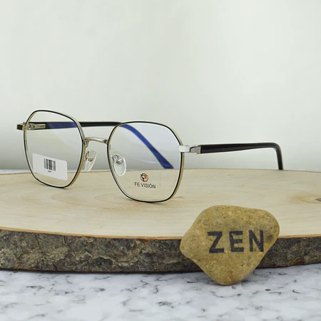 Fe Vision 82007 C3 Metaliza Hexagonal Negro Plata Brazo Flex TR90