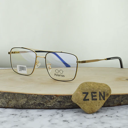 Polarios G95280 Metalica Doble Puente Cuadrada Dorado Negro Brazo Flex  