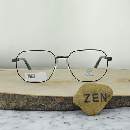 ZEN 62806 C6 Metalica Hexagonal Negro con Detalles Plateados Puente Anatomico 