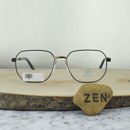 ZEN 62806 C1 Metalica Hexagonal Negro con Detalles Dorados Puente Anatomico 