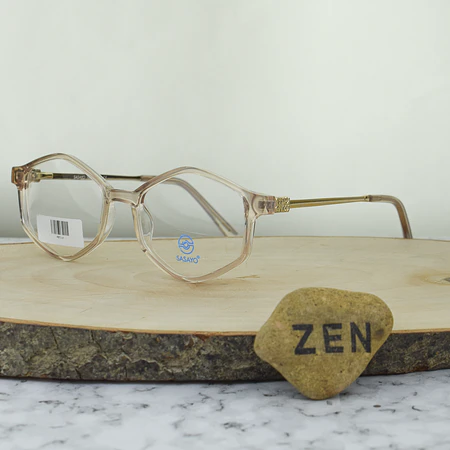 ZEN RB7116 C4 TR90 Hexagonal Nude Brazo Dorado Terinal Nude