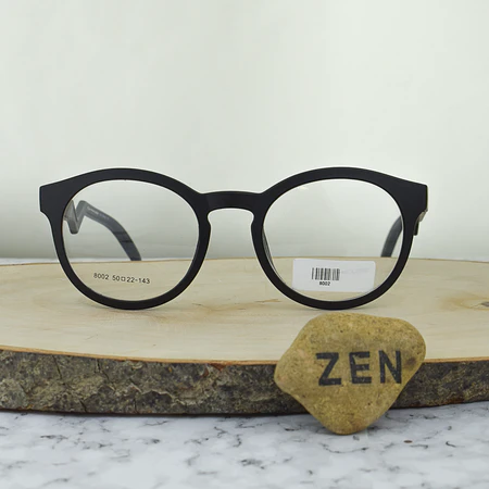 Okle 8002 C5 TR90 Redonda Negro Mate Brazo con detalles Rojos  