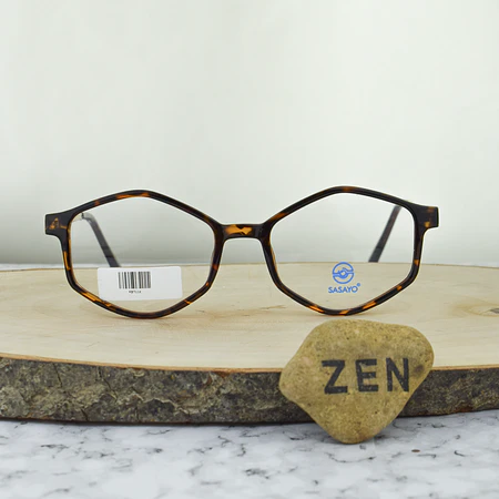 ZEN RB7116 C2 TR90 Hexagonal Carey Brazo Dorado Terinal Carey 