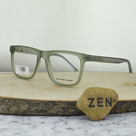 Okle CA906 C49 TR90 Cuadrada Verde OOliva Mate Brazo Flex Lineas Grises 