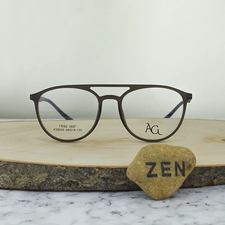 AG KS8020 C9 TR90 Doble Puente Redonda Café Mate Brazo 180 Grados