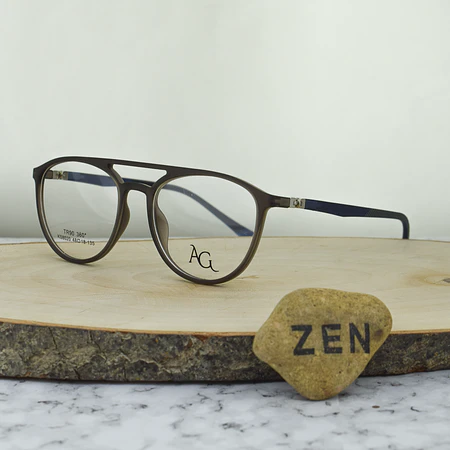 AG KS8020 C9 TR90 Doble Puente Redonda Café Mate Brazo 180 Grados