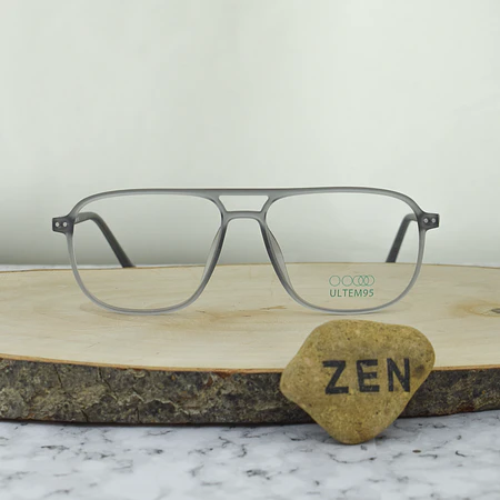 Ultem RX710 C6 TR90 Cuadrada Doble Puente Gris Mate