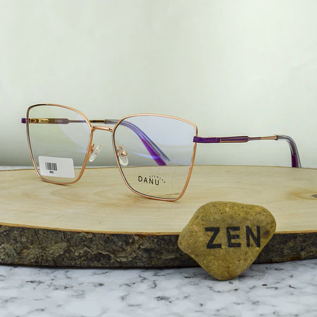 DANU 3051 C3 Metalica Agatada Cuadrada Dorado con detalles Rosa Brazo Flex Terminal Transparente Rosa