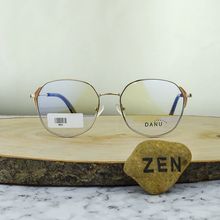 DANU 3021 C3 Metalica Semi OvaladaDorado con detalles Naranja Brazo Flex Terminal Gris