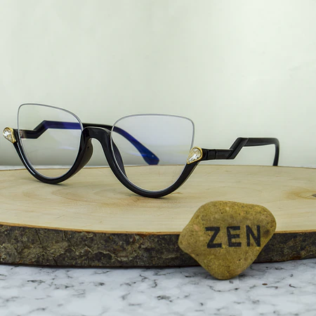 ZEN 97174 C6 Al Aire TR90  Agatada Negra con Piedras Gota de Agua 