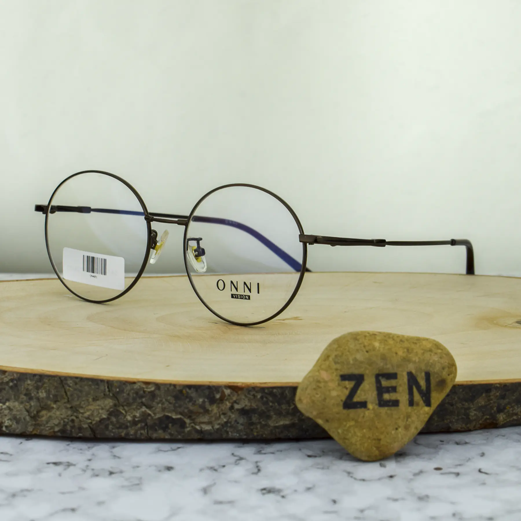 Onni 4011 C6 Titanio Flexible Redonda Café  Brillante