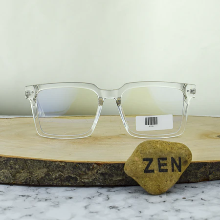 ZEN 93501 C2 Acetato Grueso Cuadrado Transparente 