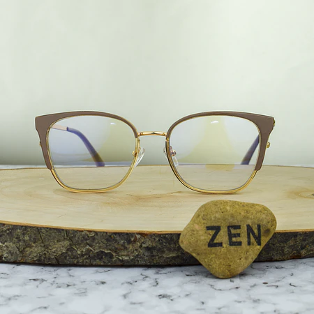 ZEN 81163 C5 TR90 Agatada Cuadrada Bicolor Beige Nude 