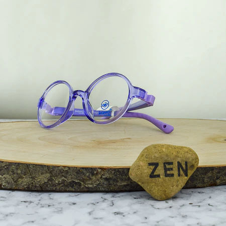 ZEN KIDS 8002 C4 TR90 Redonda Lila Traslucido Brazo Acordeon Flexible