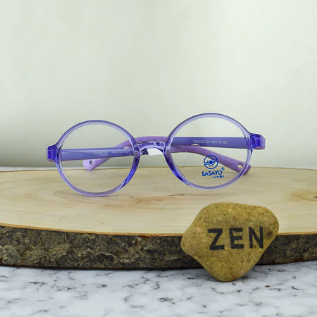 ZEN KIDS 8002 C4 TR90 Redonda Lila Traslucido Brazo Acordeon Flexible