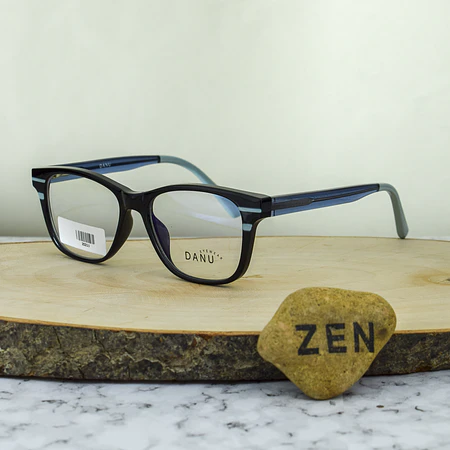 Danu Eyewear 20211 C1 Acetato Agatada Negro Brazo Flex Terminal Verde Limon 