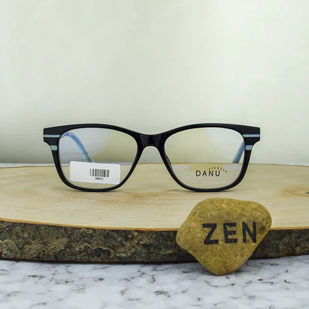 Danu Eyewear 20211 C1 Acetato Agatada Negro Brazo Flex Terminal Verde Limon 