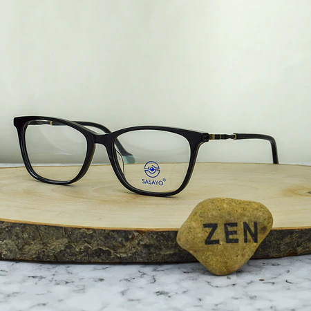 ZEN 13459 C1 TR90 Agatada Negra Brazo Flex con Detalle Verde