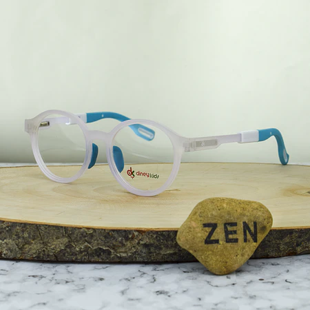 Diney Kids TR201 C6 TR90 Redonda Lila Pastel Brazo Flex Terminal Azul Aguamarina 